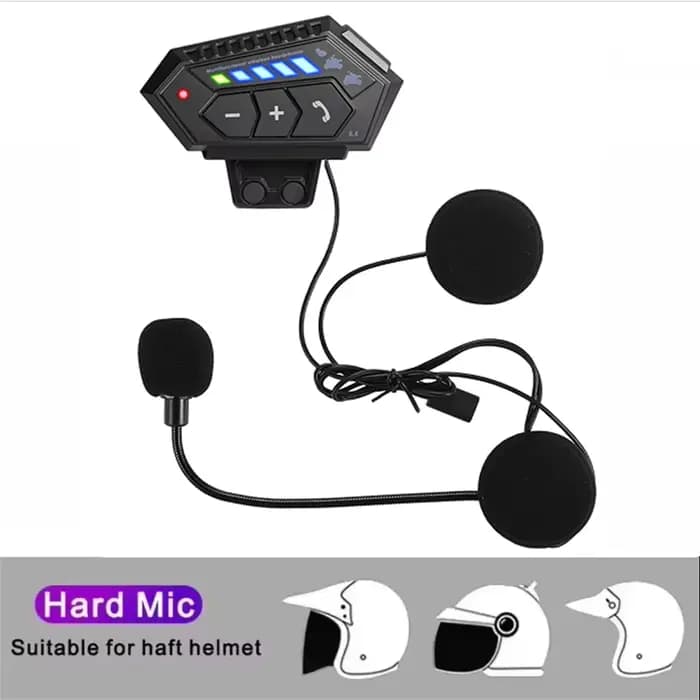 Casque de moto Bluetooth sans fil, kit d'appel mains libres, stéréo, suppression du bruit, étanche,