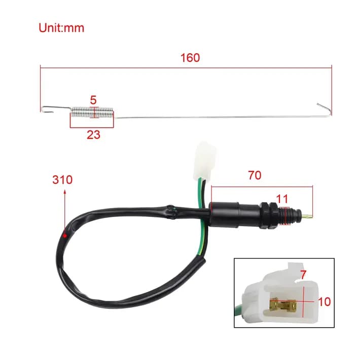 Interrupteur de feu de freinage arrière universel pour Honda Kawasaki Suzuki Yamaha Harley Motocycle