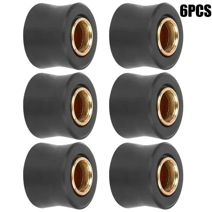 Coussin d'amortisseur arrière universel pour moto, 10mm, 6 pièces, bague en caoutchouc, pièce de rec