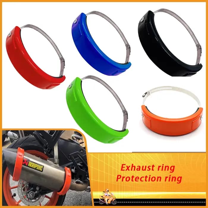 Bague de Protection d'échappement ronde universelle, pièces de moto 100-160mm, anneau de décoration