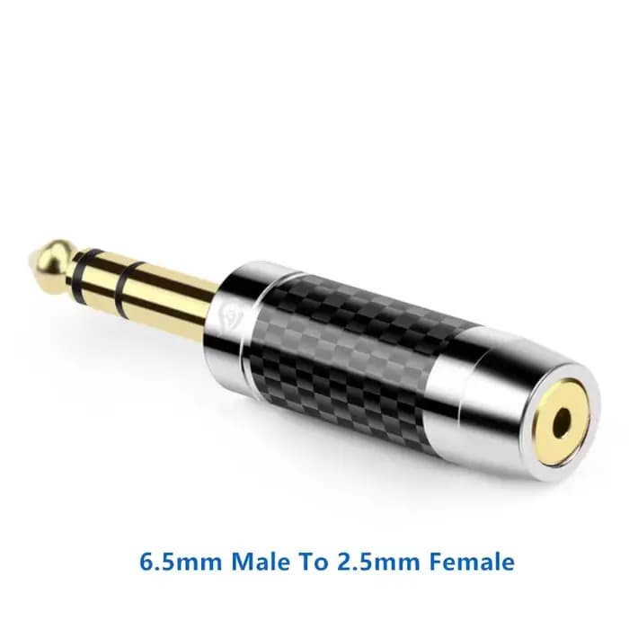 Adaptateur de casque 6.35mm à 2.5 3.5 4.4mm, convertisseur Audio en Fiber de carbone, décodage 3 5 J