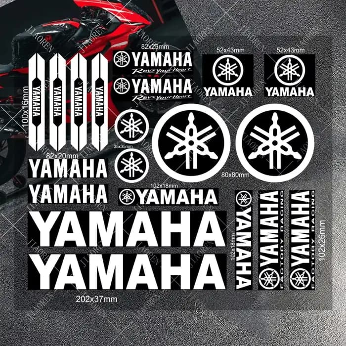 Autocollants en vinyle pour moto, décoration de carrosserie, autocollants réfléchissants pour YAMAHA