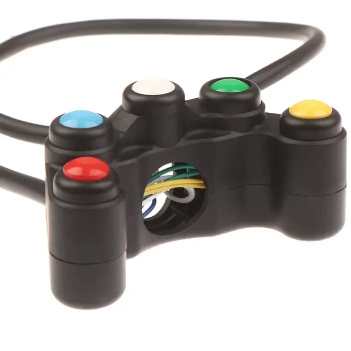 Commutateurs universels de moto à 5 boutons, pour vélos de course, interrupteurs de guidon de 22mm
