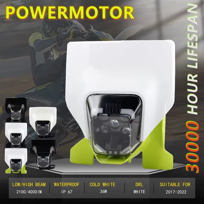 Phare de moto à mèche LED pour Husqvarna 701 TE 250 300 450 FC FE TC 125 300i, accessoires de Motocr