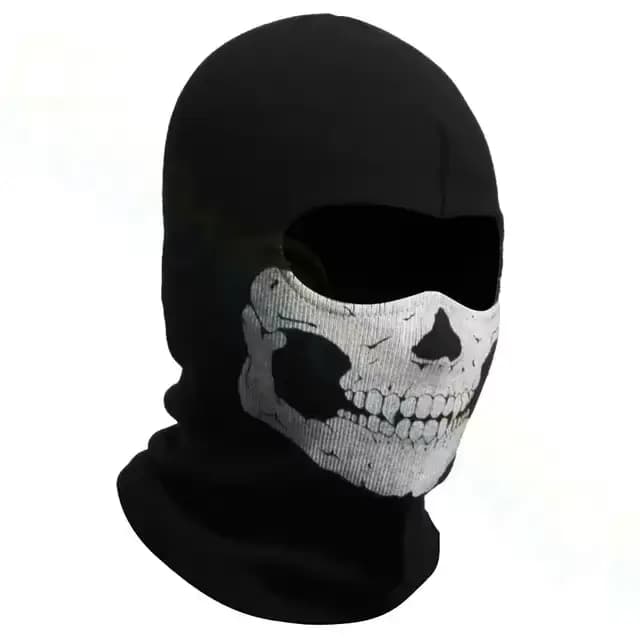 Cagoule de moto masque complet imprimé crâne masque complet de moto coupe-vent ski tête cache-cou do