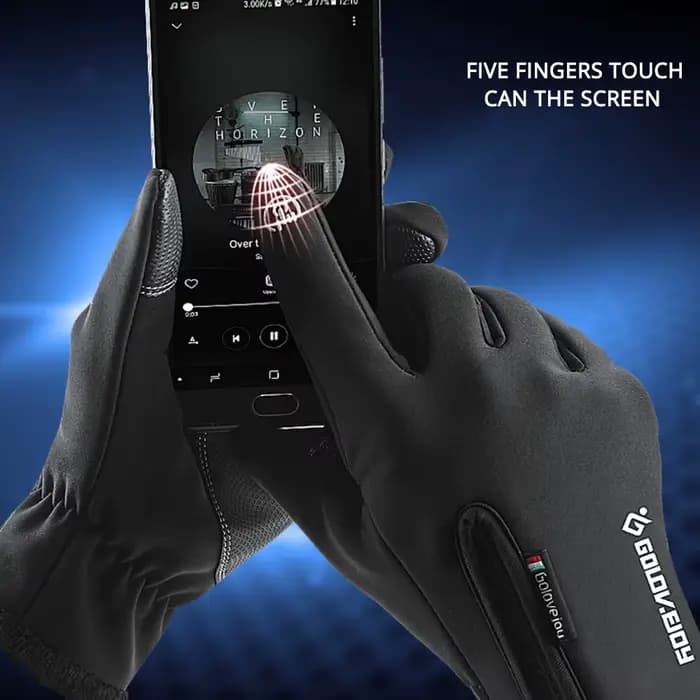 Gants de moto thermiques doublés sourire, gants d'équitation de moto, écran tactile, imperméables, n