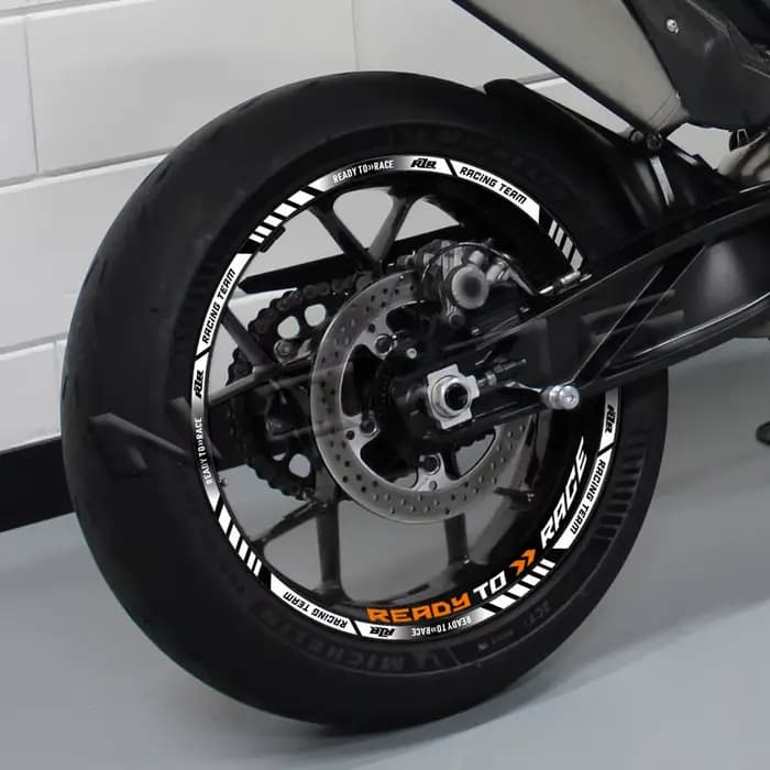 Autocollant réfléchissant à rayures pour jante de moto KTM Duke 390/690/790/890/1290, bande de 17 po