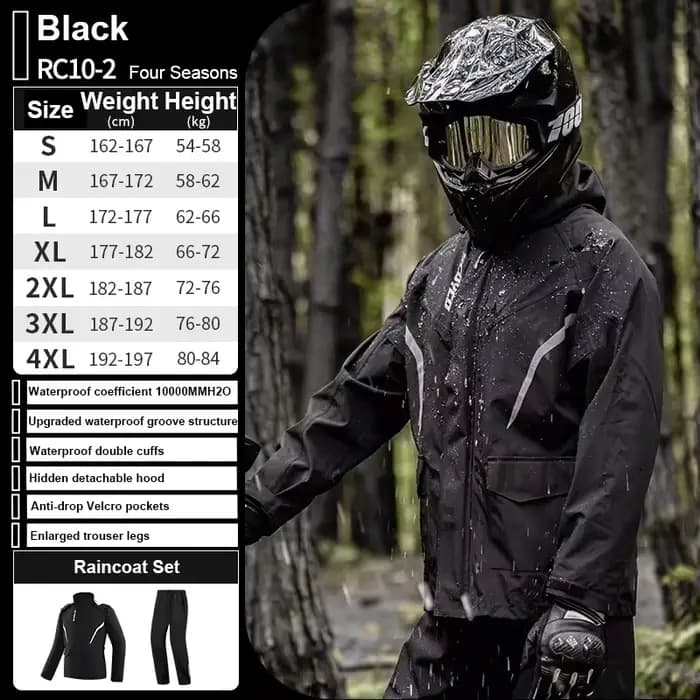 SCOYCO moto imperméable costume hommes prévention des tempêtes de pluie fendu veste de pluie pantalo