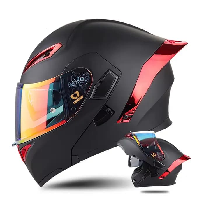 Casque de moto intégral universel approuvé par le DOT pour homme, casque de motocross rabattable, do