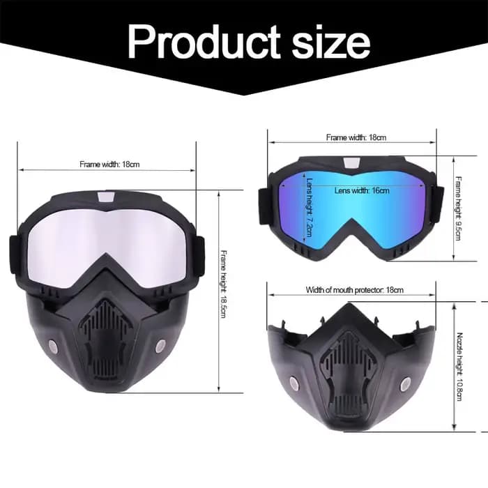 Lunettes de Motocross anti-poussière, réglables, respirantes, protection complète du visage, masque