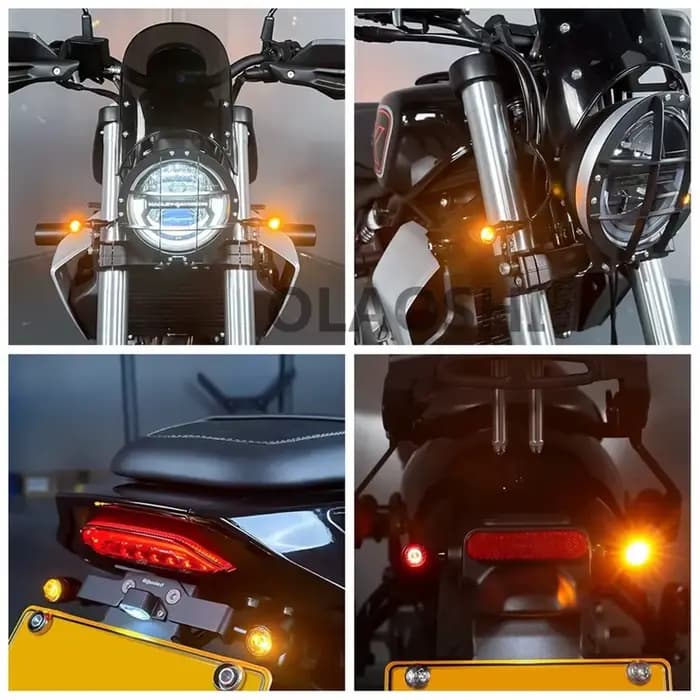 Clignotant LED pour moto, feu arrière de frein arrière, micro clignotant, clignotant, lampe de clign