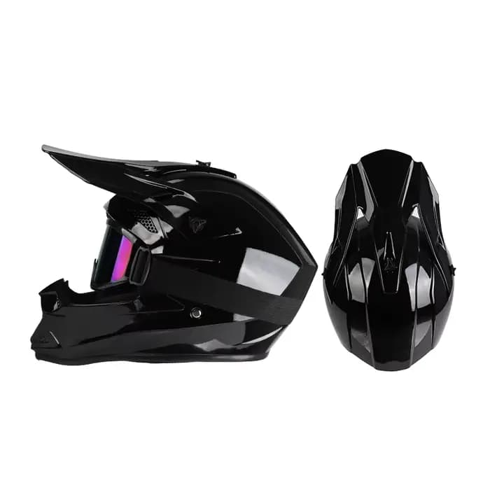 Casque de moto tout-terrain pour rallye et descente, avec lunettes, adapté à toutes les saisons, pou