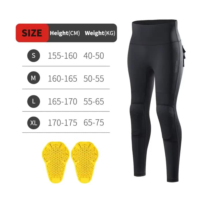 Pantalon de moto pour femme WOSAWE avec protections CE aux genoux, taille haute, respirant, extensib