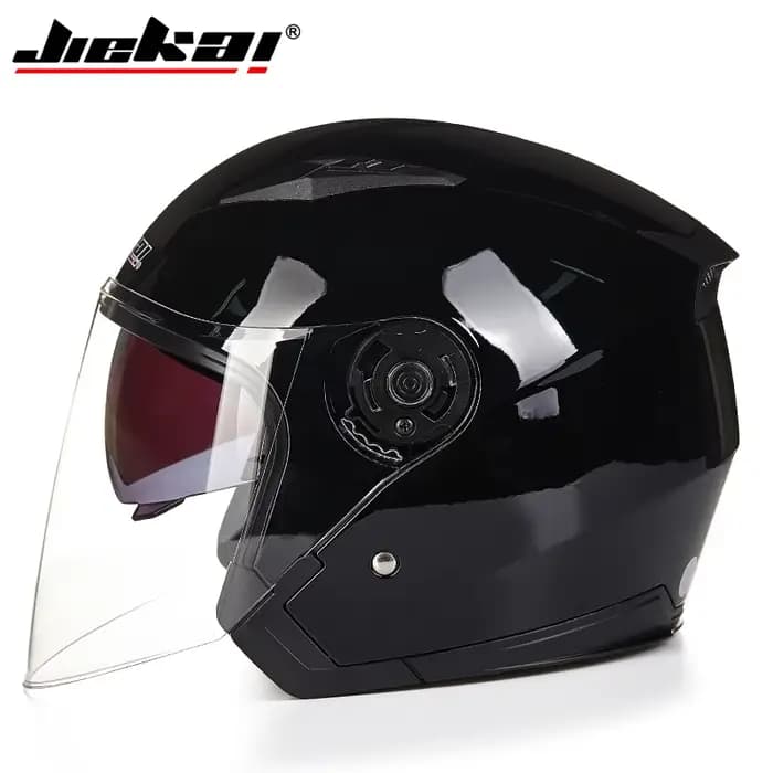 JIEKAI-512 Moto double lentille demi Casque Cascos Para Moto casques de course ABS Casque Moto Casqu
