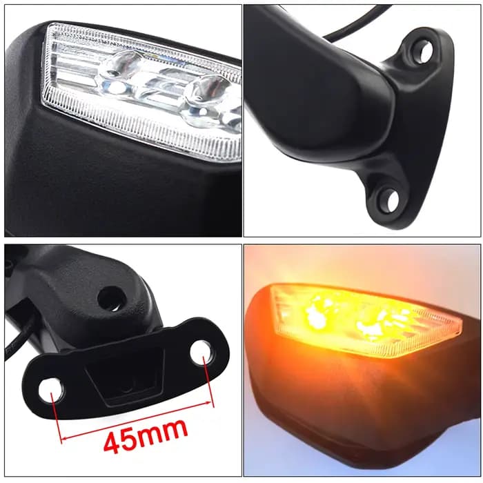 Rétroviseurs latéraux avec clignotants LED, pour Kawasaki Ninja300 EX300 2013-2017 /Ninja400 EX400 2