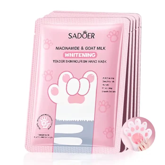 Masque pour les mains nourrissant au lait de chèvre, 5 paires, hydratant, raffermissant, éclaircissa