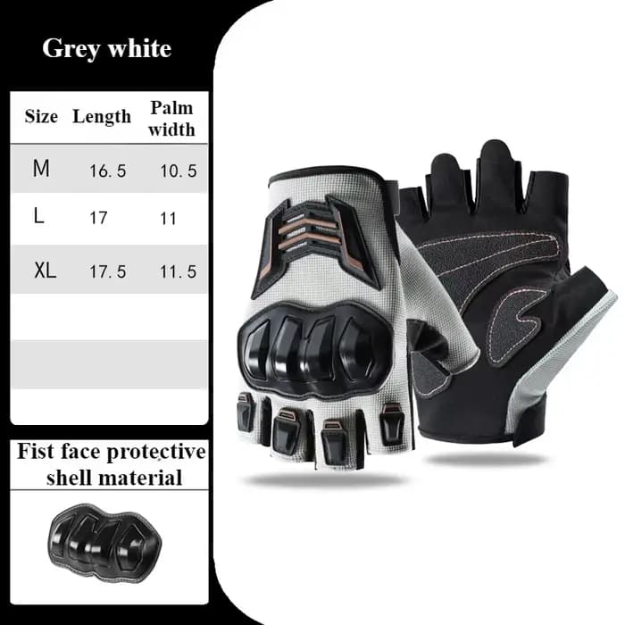 Gants de moto demi-doigt, respirants, résistants à l'usure, antidérapants, Anti-chute, pour course e
