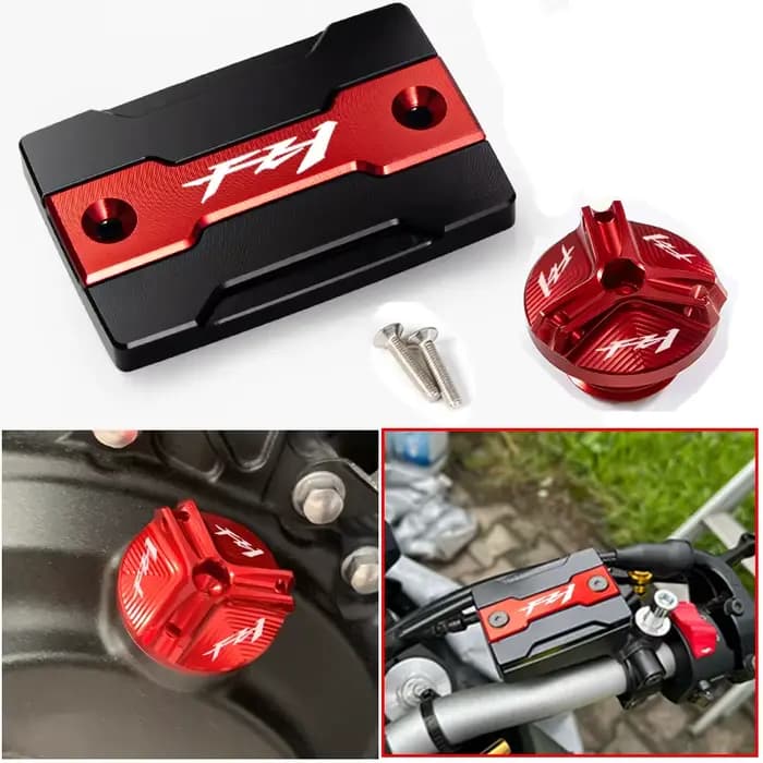 Bouchon de réservoir de liquide de frein avant et bouchon de remplissage de moteur, accessoires de P