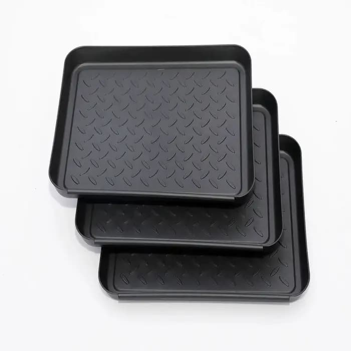 Tapis de bottes de jardin polyvalent, 3 pièces, plateau et plateau pour protection du sol, Pots et j