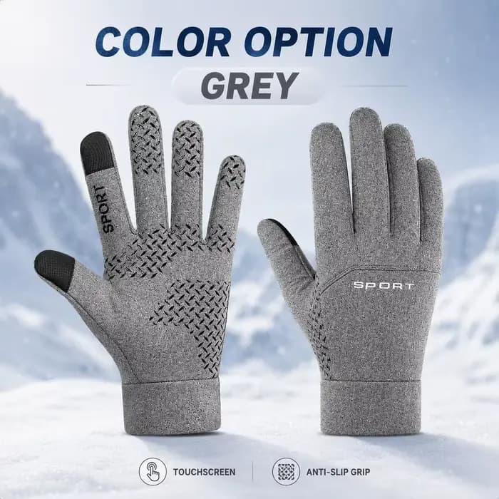 Gants de cyclisme chauds d'hiver SPORT avec fonction tactile, grip antidérapant renforcé, unisexe, u