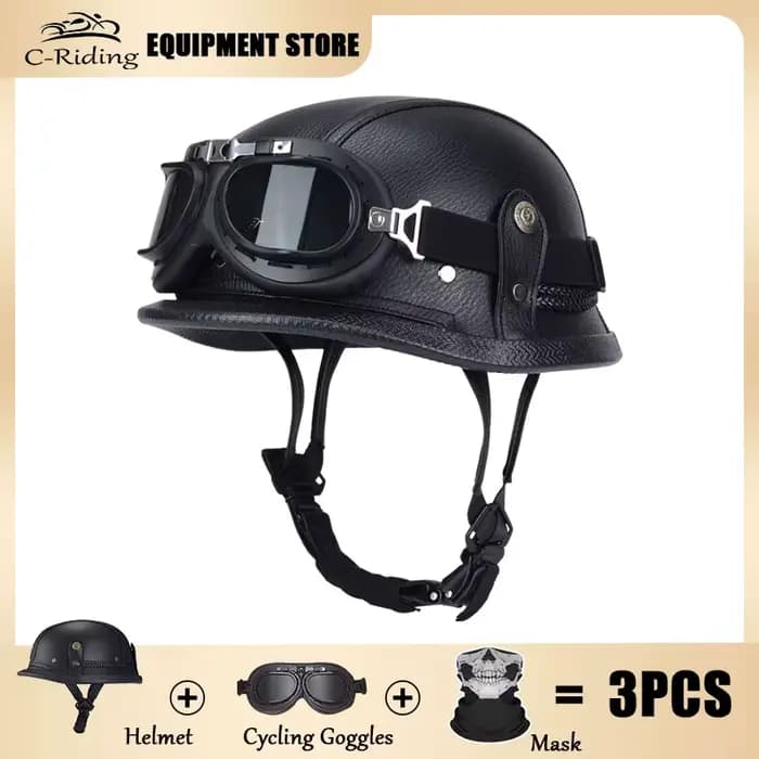 Casque rétro noir Vintage, Protection solaire respirante d'été, léger, en cuir, haute qualité, appro