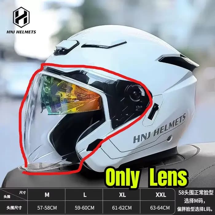 Visière transparente HNJ M526 pour casque HNJ Original – Accessoire de remplacement pare-vent