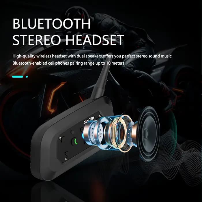 XINOWY V6 PRO casque de moto Bluetooth Interphone casque 800M Interphone communicateur pour 6 coureu