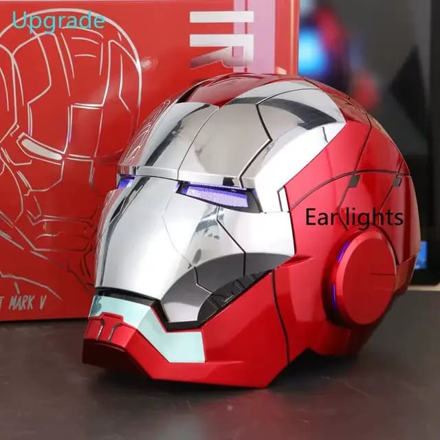 Casque Iron Man MK5 Pro Max The Avengers 1/1, Casque Portable Amélioré, Transformable, Commande Voca
