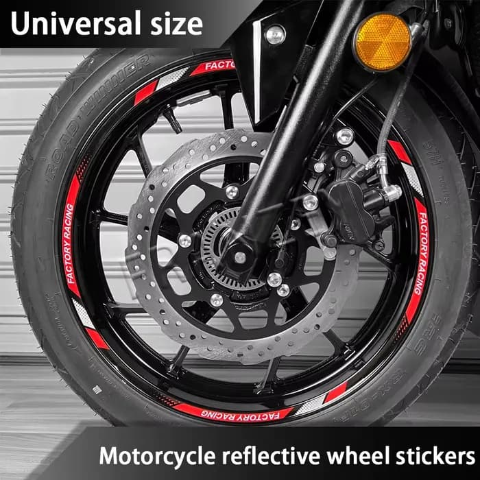 Autocollants réfléchissants de bande de roue de moto, autocollants de bande de moyeu de Scooter de j