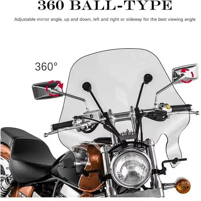 Rétroviseurs chromés classiques pour moto, 10MM, pour Honda Rebel 250 Magna 750