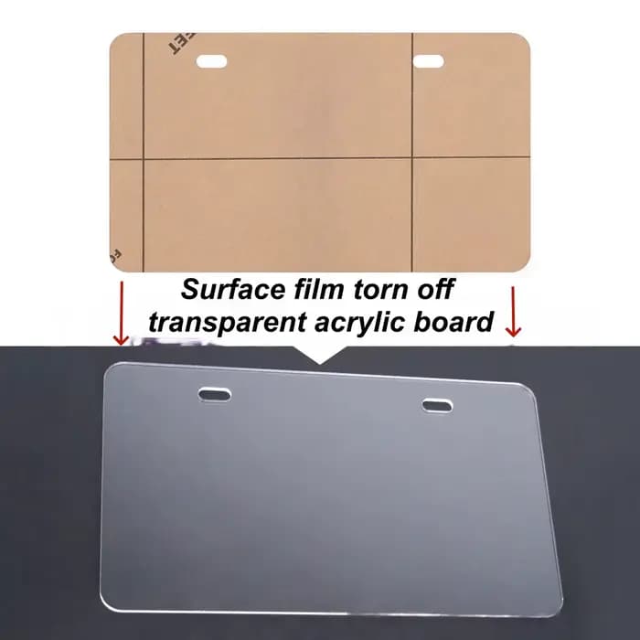 Support de plaque d'immatriculation de moto avec couvercle en acrylique transparent, 1 pièce, avant