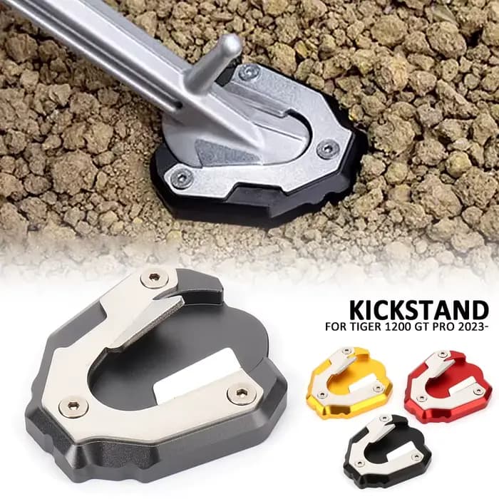 Support de béquille latérale de pied de moto, extension de coussretours, plaque de support pour Tige