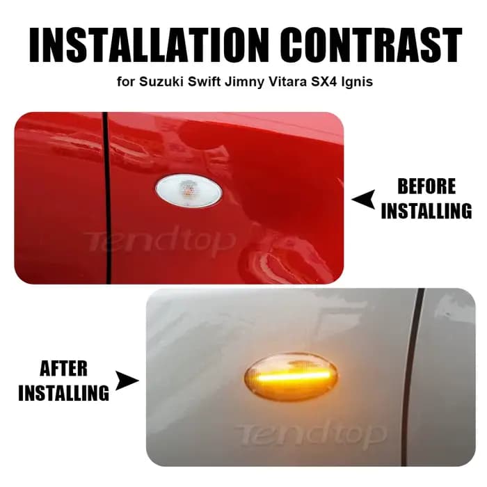 2 pièces clignotant dynamique LED répéteur de clignotant lumière séquentielle clignotant feu de posi