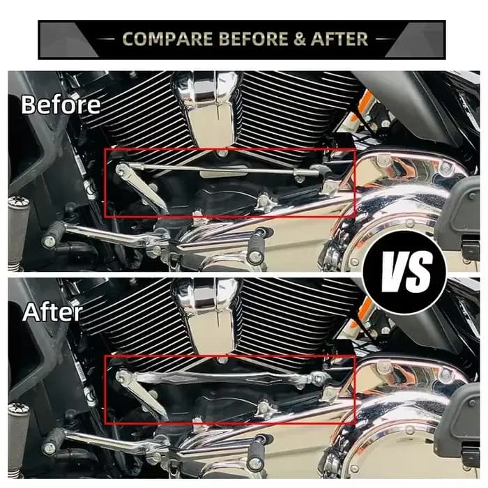 Levier de changement de vitesse chromé, 320mm, pour Harley Touring Road King Glide, Softail Fat Boy,