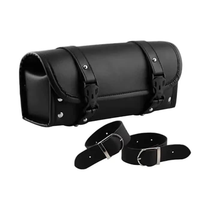 Sac à outils de moto étanche en cuir PU, sacoche de selle, fourche de vélo, sacs de guidon pour Chop