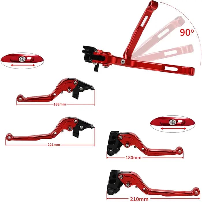 Leviers d'embrayage de frein de moto guidon extrémités de la poignée poignées pour Honda CB1000R 200