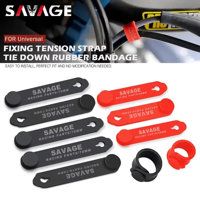 Sangle de Tension de fixation, Bandage en Silicone, accessoires universels de moto, tuyau d'huile/ac