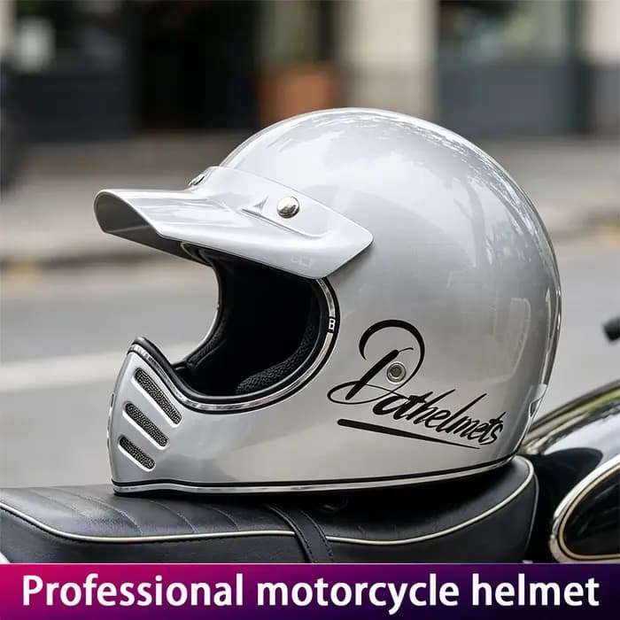 Casque de moto en forme d'aigle pour véhicules tout-terrain, casque rétro pour moto de croisière, ca