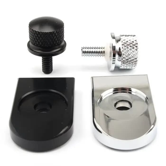 Kit de couverture de bouton de siège arrière de moto, 2,2, vis, écrou, languette, coussin d'espaceme