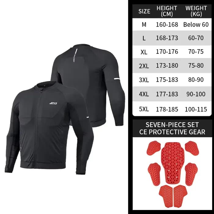 Star Field Knight – veste d'armure de moto noire pour hommes, vêtements de cyclisme d'été respirants