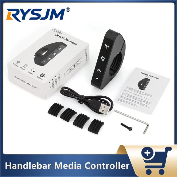 Bouton de commande multimédia sans fil pour guidon, compatible Bluetooth, pour voiture et moto, bout