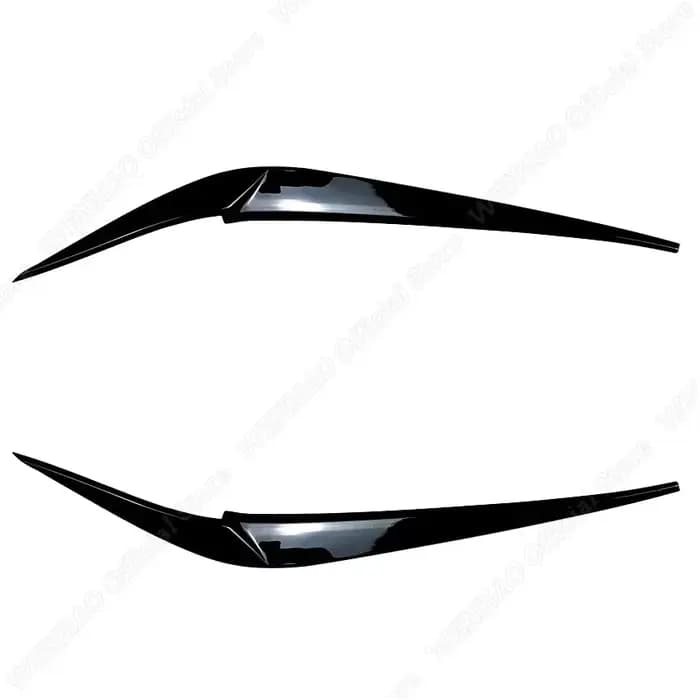 Sourcils de phares noirs brillants, 2 pièces, pour BMW X4 X3 G01 G02 2018 2019 2020 2021, couvercles