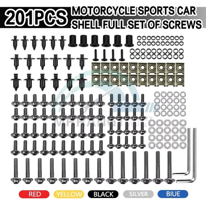 Boulons de carénage de carrosserie de pare-brise de moto en acier inoxydable, vis pour Honda, Yamaha