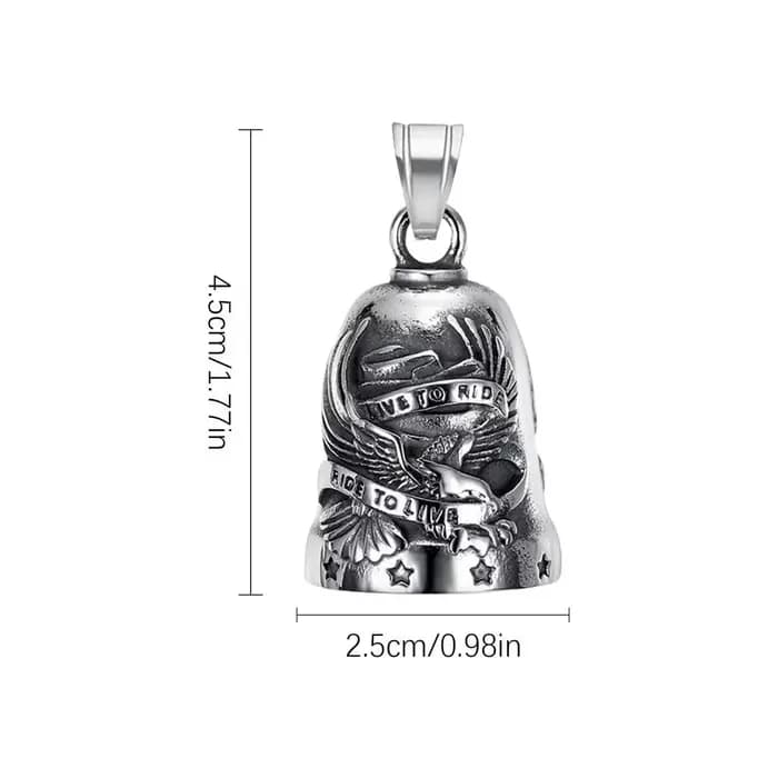 Cloche de moto en acier inoxydable, accessoire de vélo, pendentif cloche pour motards, pour la condu
