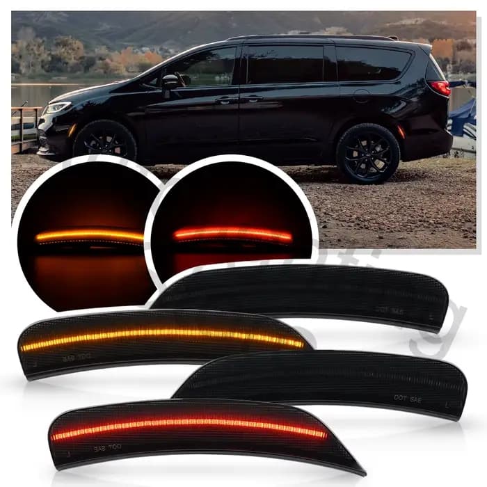 Feu de position latéral avant et arrière LED, 4 pièces, pour Chrysler Voyager 20 21 Chrysler paisibl
