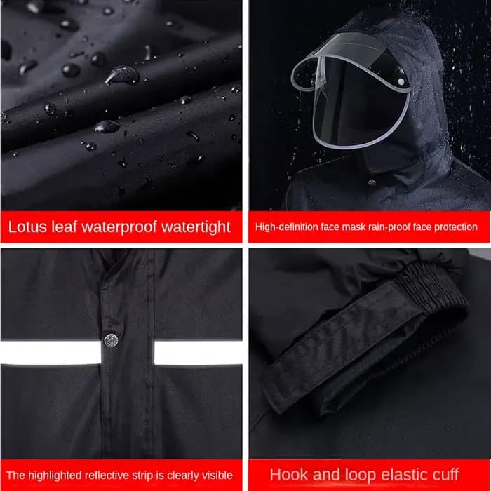 Combinaison imperméable et pantalon de pluie complet pour vélo électrique et moto, conception fendue