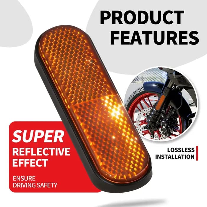 Couvercle réflecteur de jambe de fourche avant de moto, 2 pièces, autocollant jaune pour Victory Jud