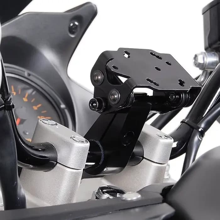 Universel nouveau pour Ø 22mm guidon nouveau noir moto téléphone GPS support avec pince de guidon