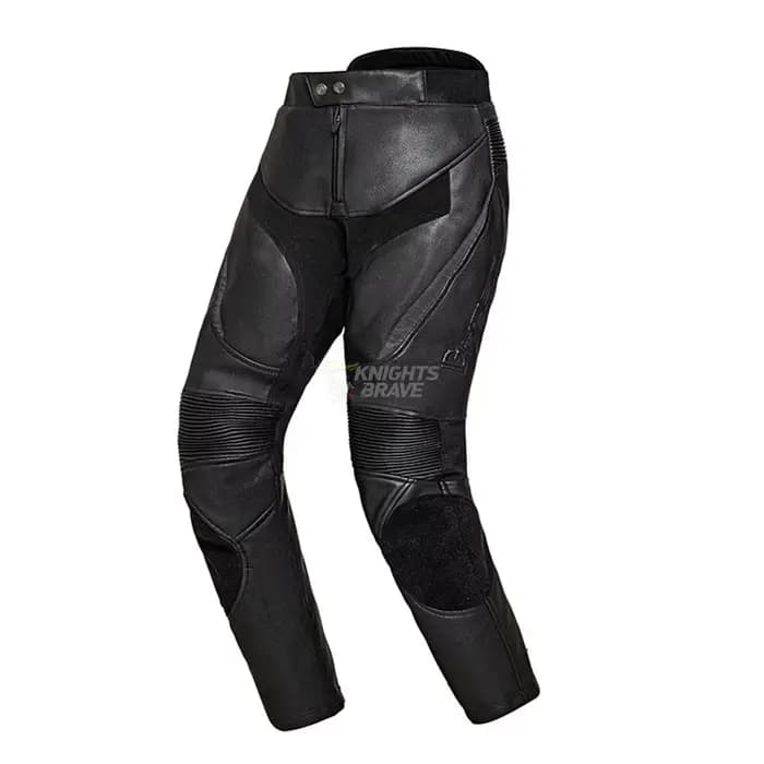 Pantalon de moto en cuir PU pour homme, pantalon de motocross noir, Para zones bre, CE Protector