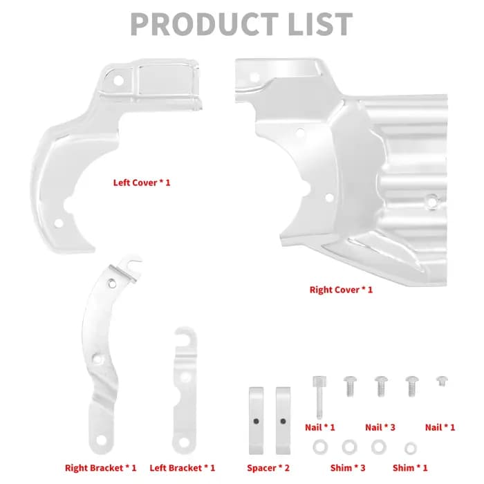 Couvercle d'interface de Transmission de moteur de moto en aluminium chromé CNC pour Harley Softail